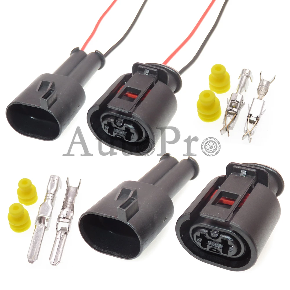 

1 Set 2 Hole 357973332 357973202 6N0927997A Car Replacement Socket Starter ABS Pump Front Wheel Sensor Waterproof Wire Connector