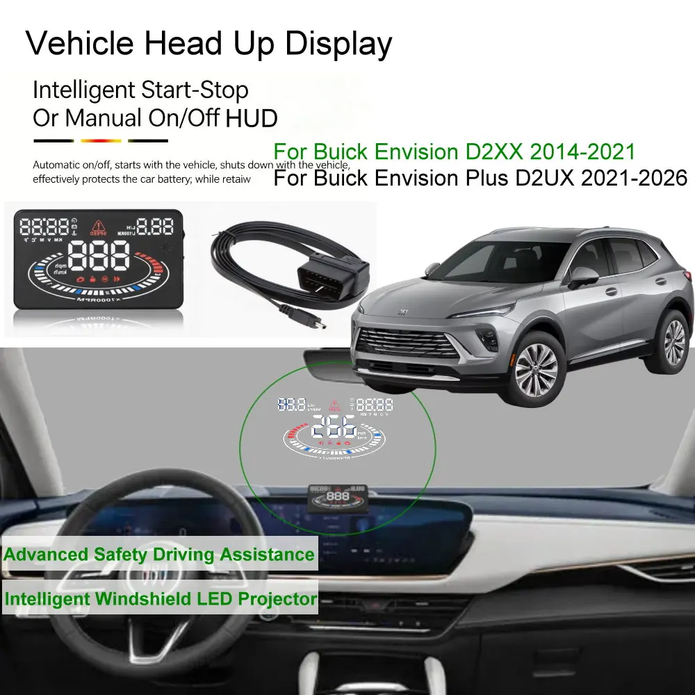 Car HUD Head Up Display For Buick Envision D2XX 2014-2021 Plus D2UX 2021-2026 Auto Electronics Accessories