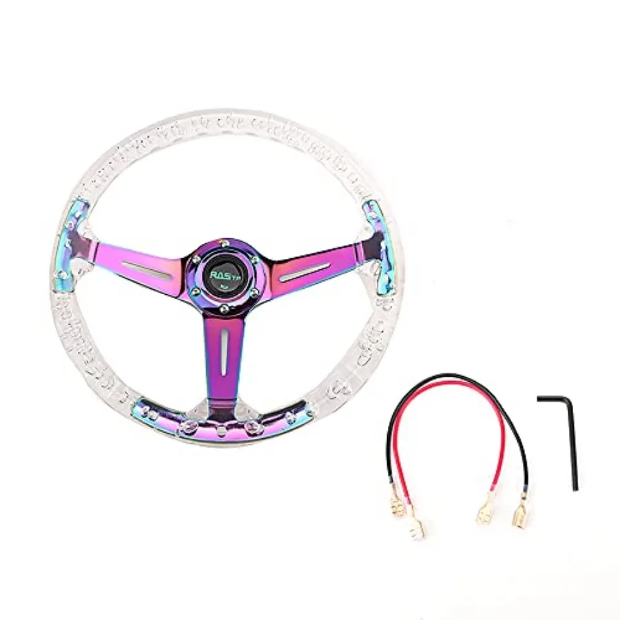 Volante de Carreras Acrílico, Volante de Juego Universal para Carreras, Automovilismo, Simulación de Conducción