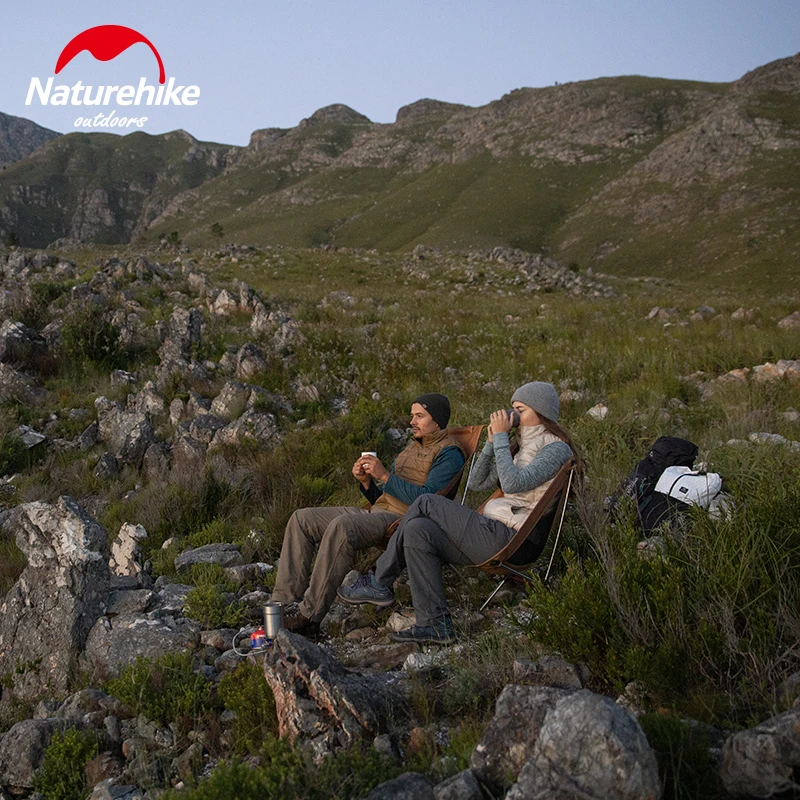 Naturehike L01 كرسي قابل للطي للاستخدام الخارجي خفيف الوزن محمول للتخييم نزهة الصيد كرسي القمر البراز تحمل 120 كجم 600D مقعد #3