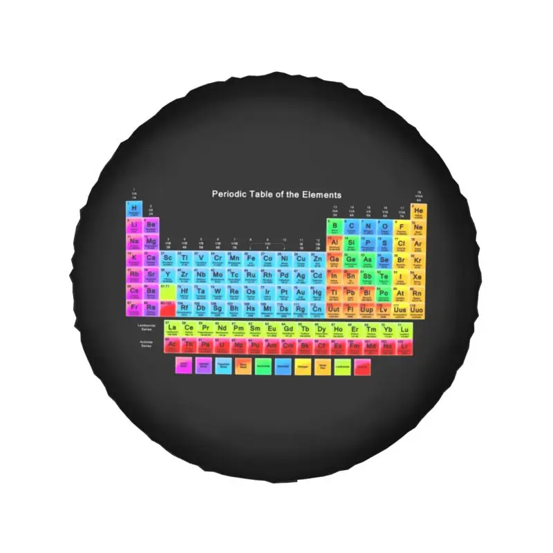 Periodic Table Of The Chemical Elements Tire Cover 4WD 4x4 SUV Spare Wheel Protector for Mitsubishi Pajero 14