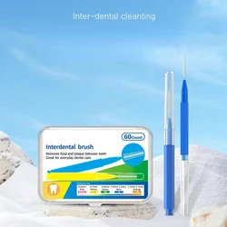 60 stücke 0,4mm-1,5mm Interdentalbürsten Gesundheit Pflege Zahn Interdentalreiniger Kieferorthopädische Dental Zähne Pinsel Oral Hygiene Werkzeug