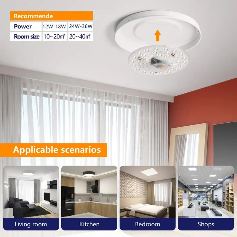 12W 18W 24W 36W ha condotto la luce del cerchio del pannello dell'anello AC220V-240V ha condotto il bordo quadrato del soffitto il bordo circolare della lampada