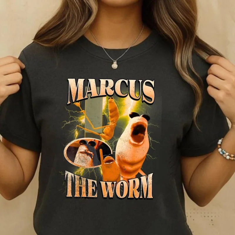 Marcus The Worm The Worm Robert Meme for Humor Lovers Unique Casual Gift Cotton Top All Seasons Casual Fashion Graphic T Shirts