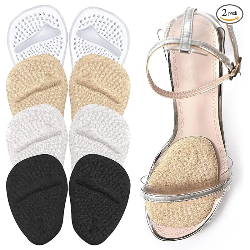

2pcs Forefoot Inserts Non-Slip High Heel Cushion, Invisible Foot Pads for Relieving Foot Pain Anti-slip Silica gel insole