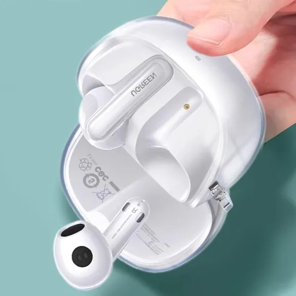 Per UGREEN H6 Pro Custodia protettiva trasparente in TPU trasparente con cordino per auricolare Bluetooth Shell per cuffie portatile