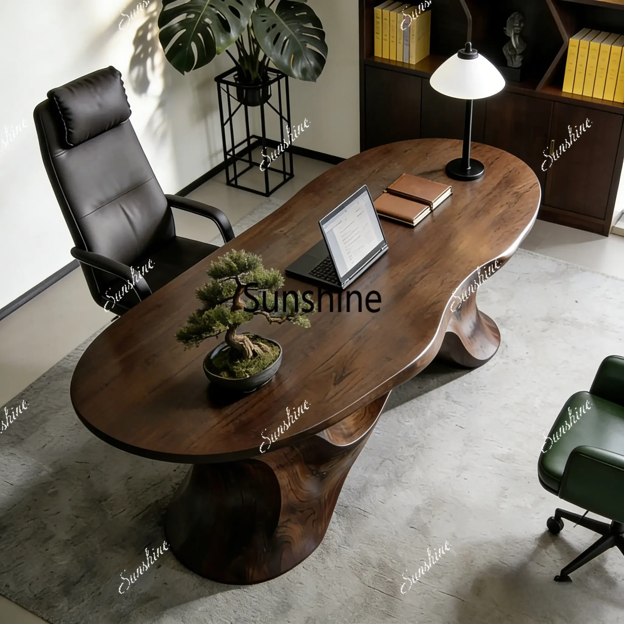 

New Chinese-style premium desk solid wood large apartment desk