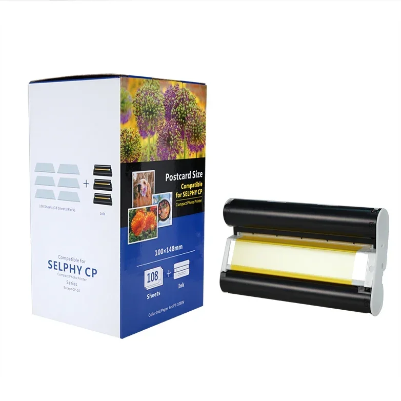 

y factory price kp108 photo paper wholesale compatible color ink and paper set for cp1300 printer