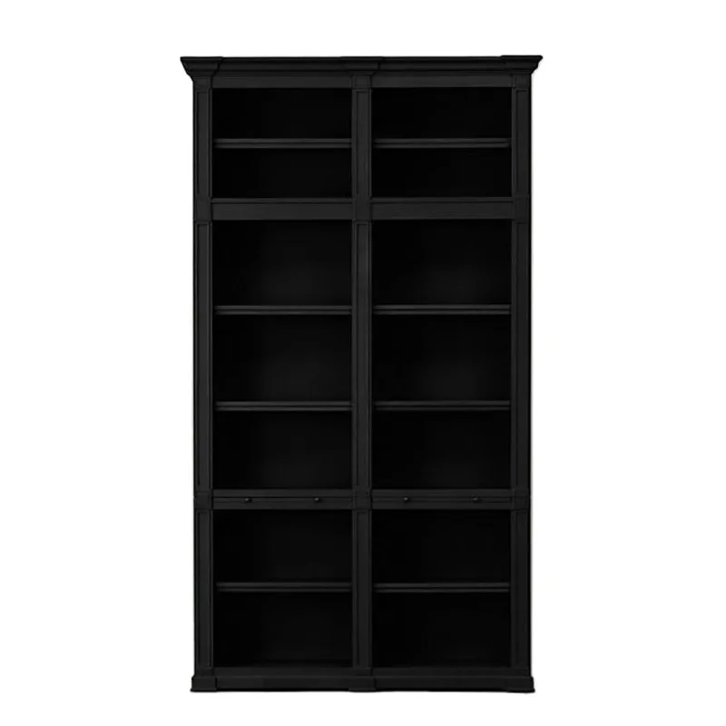 

American double-door household bookcase wall display cabinet living room with glasss bookcase