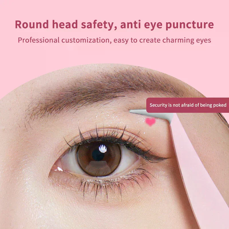 Stainless Steel Eyelash Extension Tweezers Stainless Steel 3D Accurate Clip Eyelashes Tweezers Lash Extensions Tool Makeup Tool