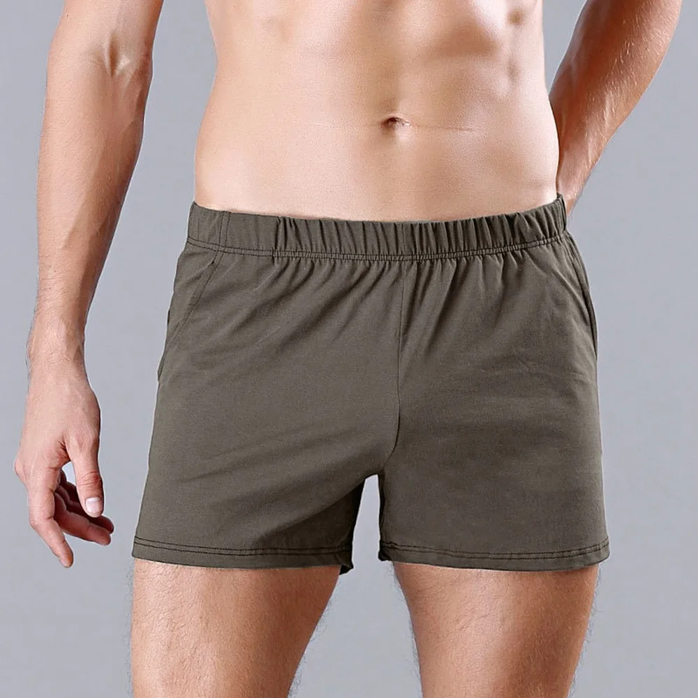 

Men's Shorts Fashion Summer Breathable Sleep Casual Pants Boxers Hombre Cotton Colorful Underwear Elastic Comfortable Knickers