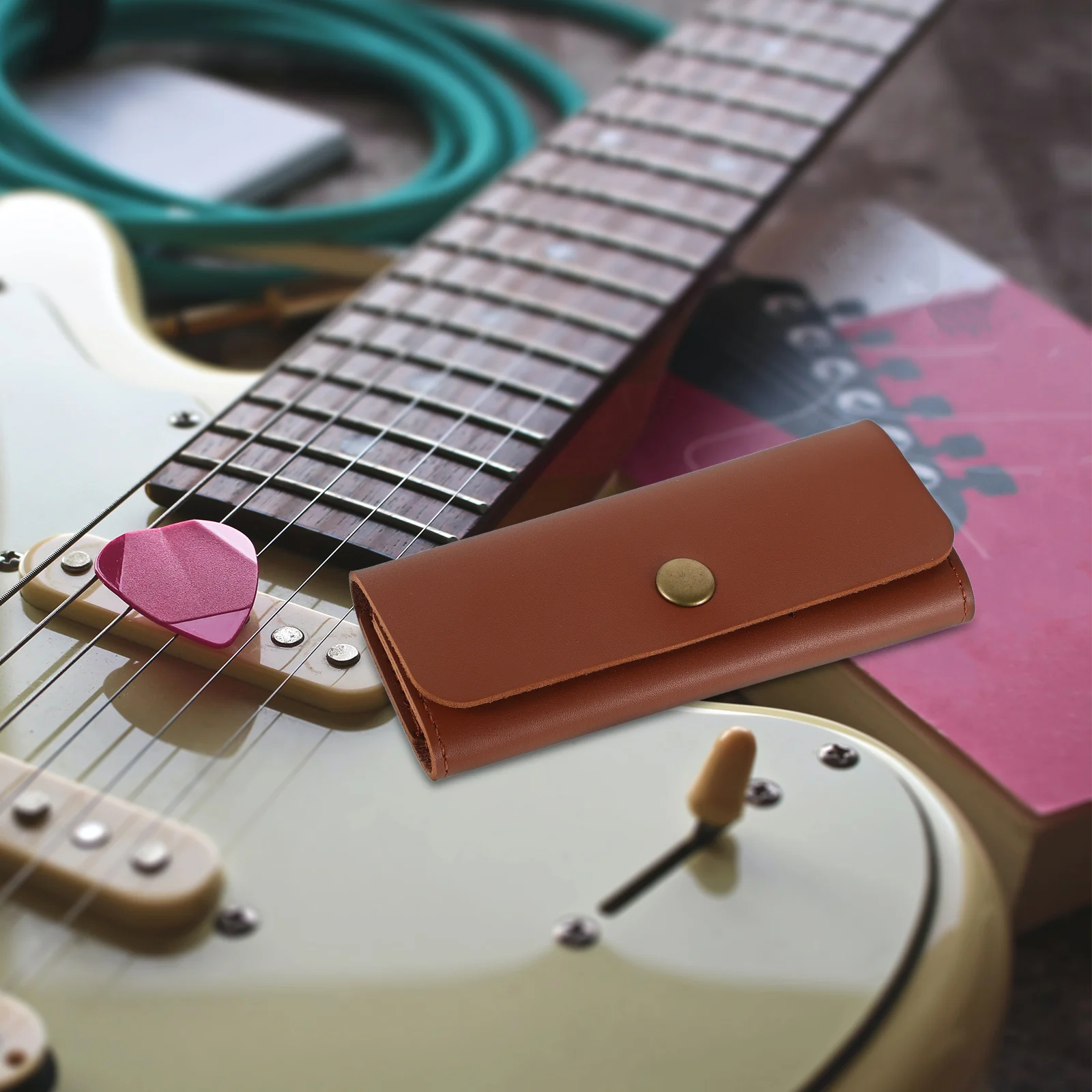 

Guitar Pick Case Storage Base with Stand Picks Holder Holders Cases Accessories