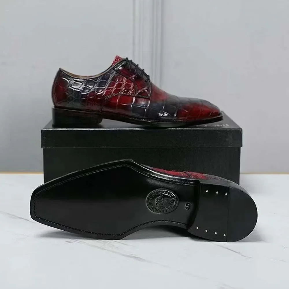 tianxin male formal shoes crocodile shoes male  lace up leather sole