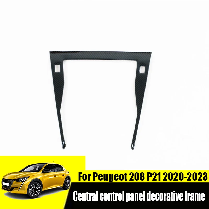 For Peugeot 208 GT P21 2023 2022 2021 2020 Center console decorative frame U-shaped interior of center console panel