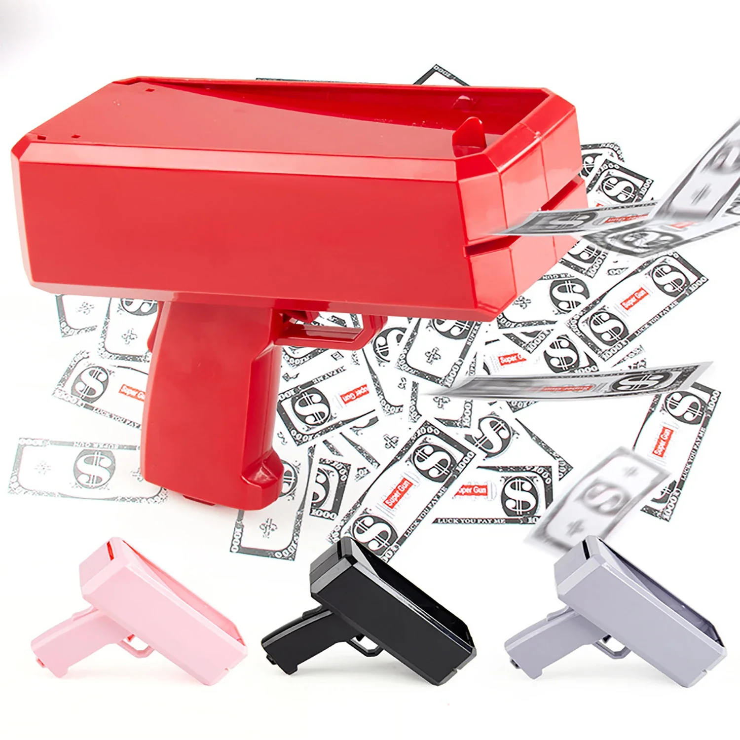 

1PC Shoot Money Gun with 100PCS Toy Banknotes, Party Banknote Shoot Pistol Paper Money Shooter