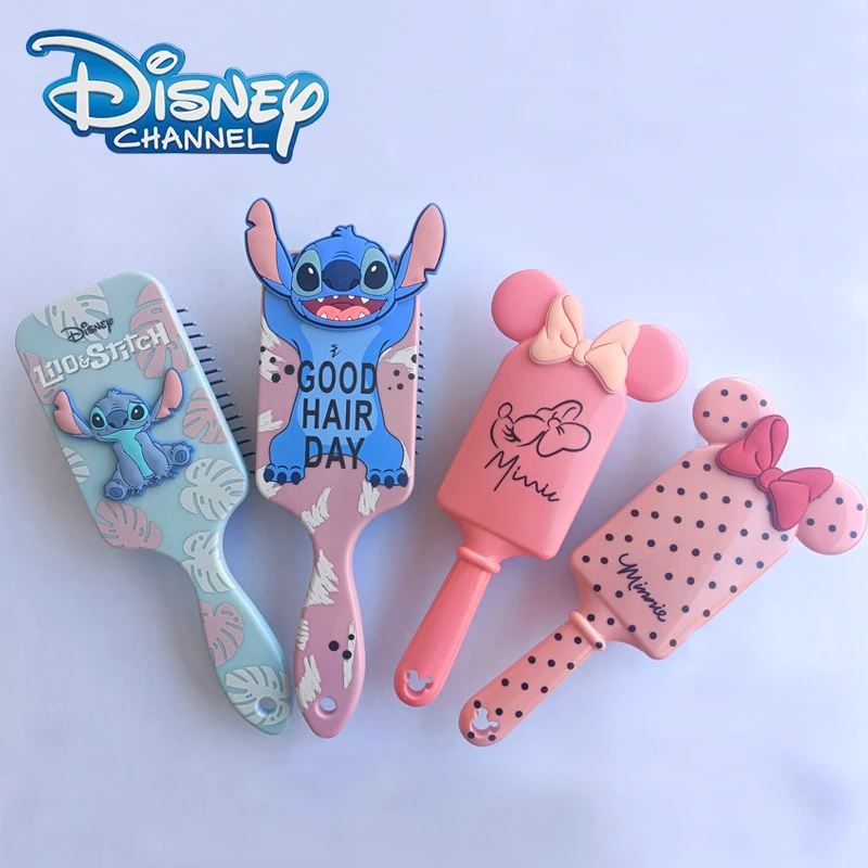 

Disney Stitch Air Cushion Combs Minnie Mouse Cartoon Anime Massage Comb Hair Brush Hairdressing Tool Haircare Kids Girls Gifts