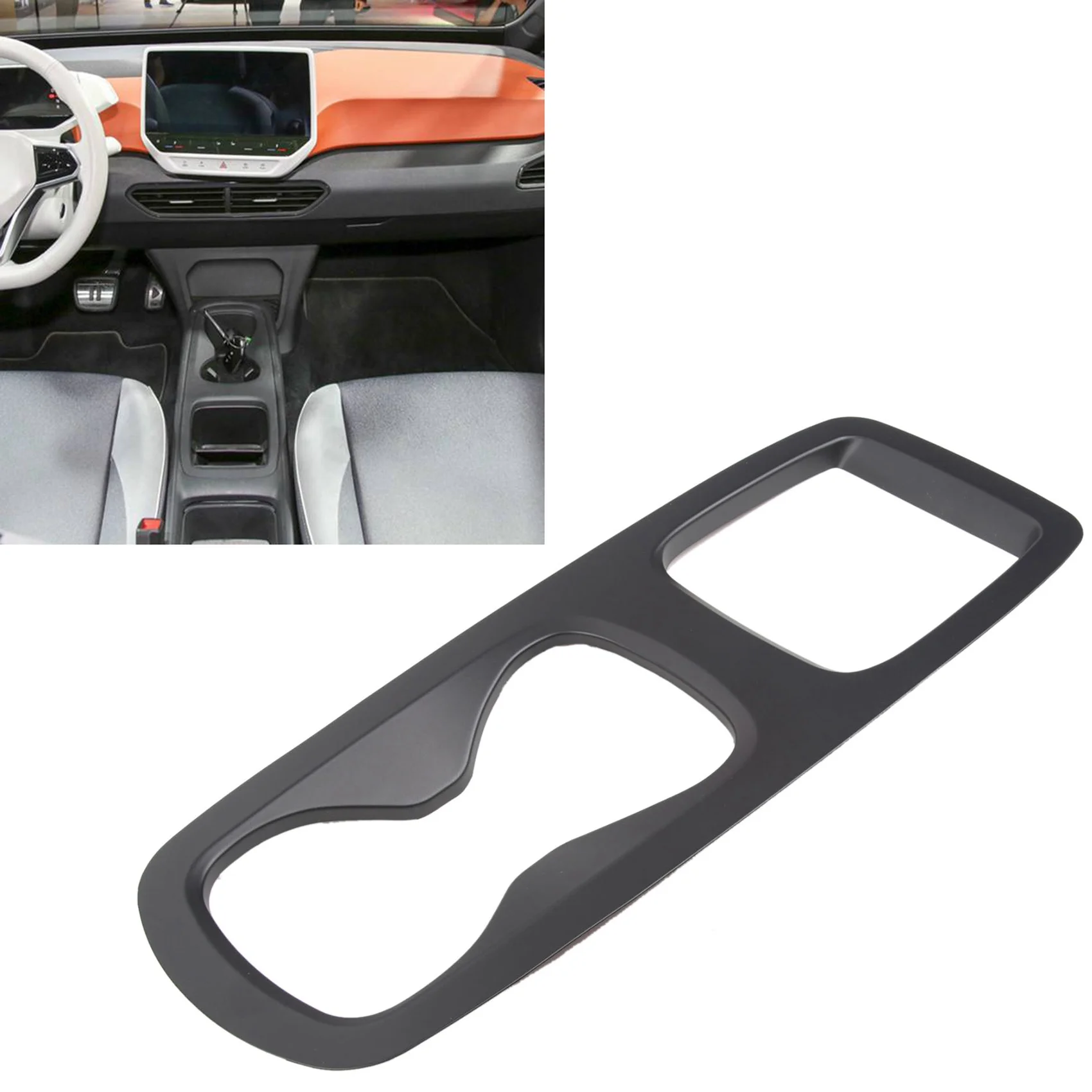 For ID.3 ID.4 Matt White Car Center Console Cup Holder Panel Frame Decorative Accessories ID3 ID4 Accessories