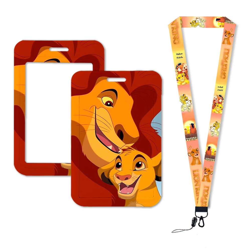 Disney The Lion King Girls Doctor Card Holder Business Badge Card Case Frame ABS Employee Case Student Lanyard Name Card Holder