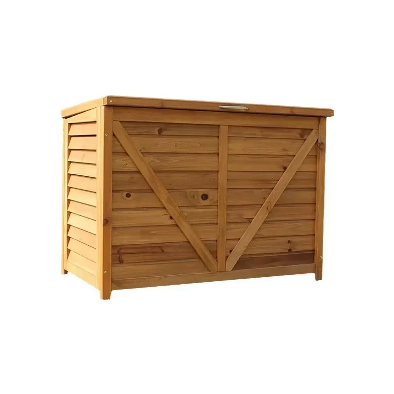Solid Nature Pressure Treated Large-Capacity Outdoor Storage Cabinet Waterproof Tool Box for Easily Assembled