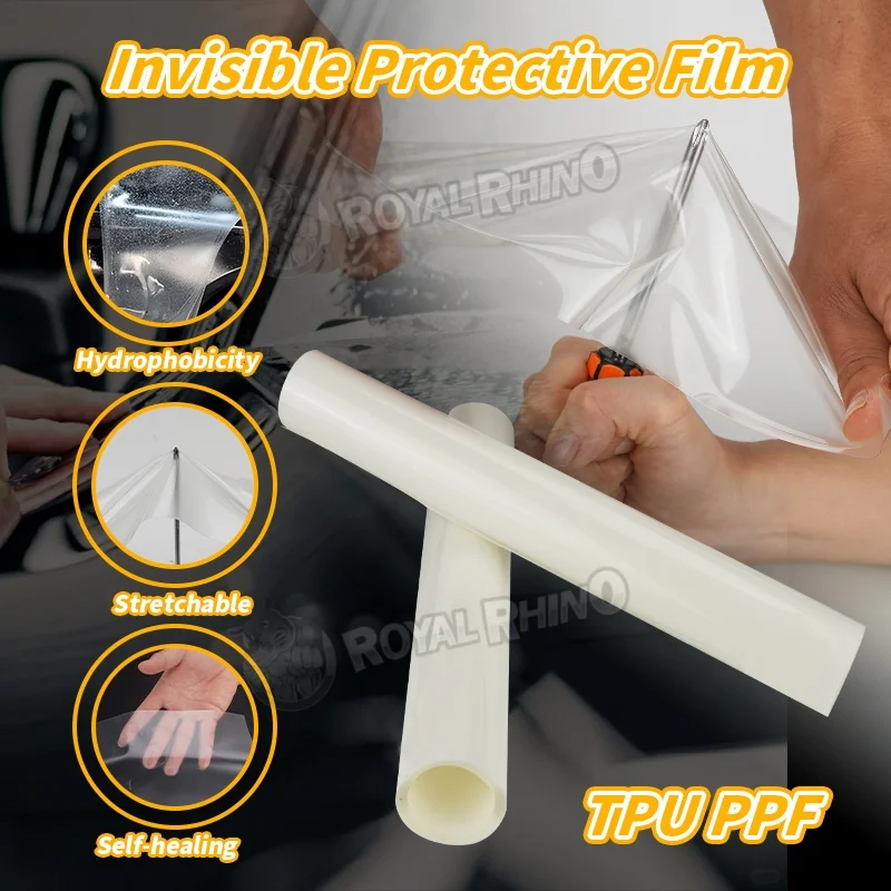 Wet installation 215Microns 8.5Mil TPU PPF Glossy Clear Car Paint Protection Film Scratch Resistant Self Healing Car Wrap DIY