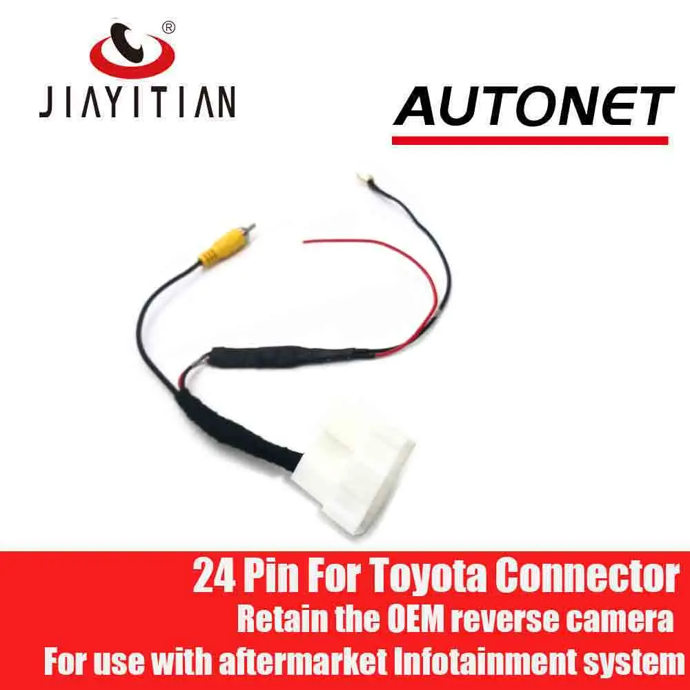 JIAYITIAN C24 Backup Camera Adapter Cable for toyota GEN5 GEN6 Retain OEM reverse camera Work with aftermarket Unit