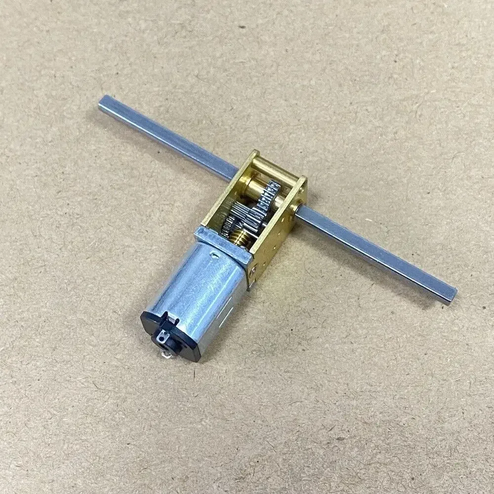 DC 6V-12V Mini N20 Full Metal Gearbox Gear Reduction Motor 28.7mm Long Shaft Dual Shaft D-shaft for Model Train Toy Car