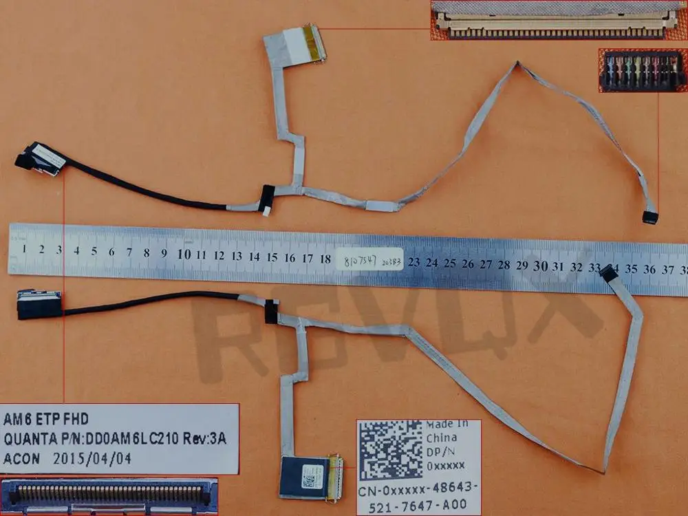 

New LCD LED Video Flex Cable For DELL Inspiron 15 7547 7548 15-7547 FHD PN: DD0AM6LC210 Notebook LCD LVDS Cable