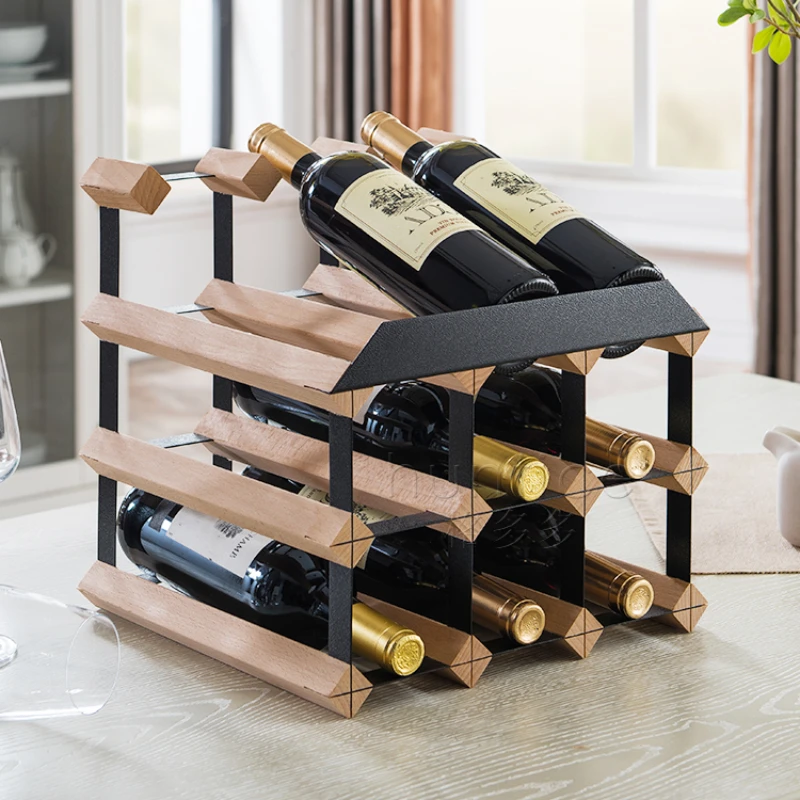 Modern Fashion Red Wine Bottle Rack House Decoration Bar Cabinet Display Storage Rack Creative Wine Shelf #045B