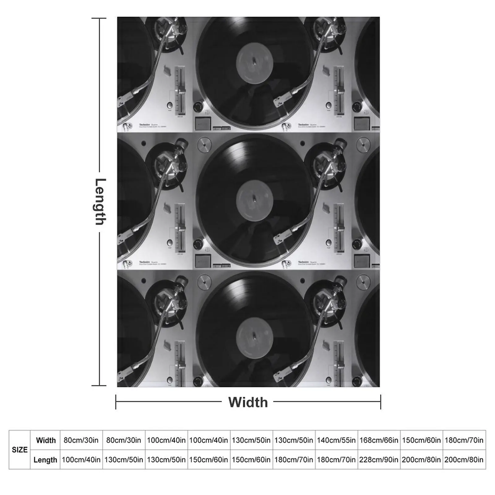 Technics SL-1200GR Turntable Throw Blanket Hairys Personalized Gift Blankets