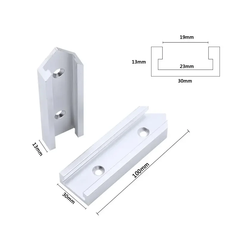 T-Slot T-Track Woodworking Miter Track Cross Connector Rail Guide Chute Circular Saw Flip Table Saw Track Intersection Parts Set