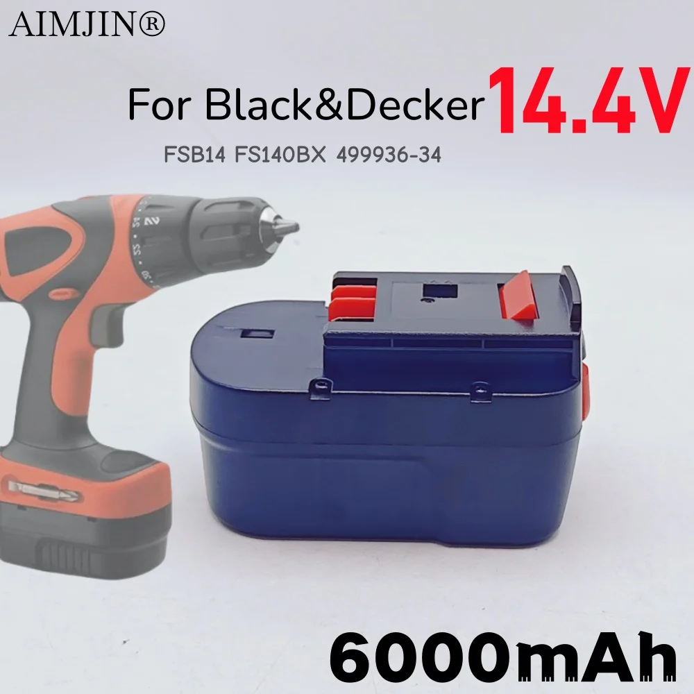 

Аккумулятор HPB14 14,4 В для Black Decker, 6000 мАч, Ni-Mh, замена для Firestorm FSB14 FS140BX 499936-34