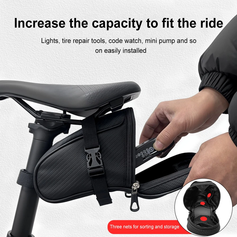 1L 自転車サドルバッグ防水超軽量自転車テールバッグ大容量自 - Saddle Bag Under Seat のレビューと価格