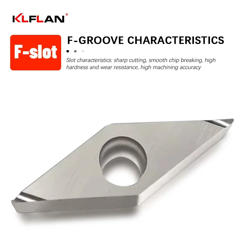 إدراجات سيراميك بلمسة نهائية ماسية VBGT160404 VBGT160402 VBGT16040201 إدراجات الحز للصلب والحديد الزهر #3