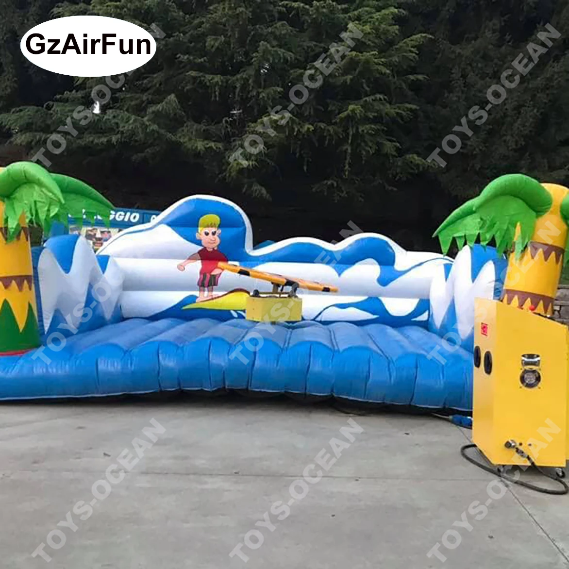 Custom Commercial Grade Inflatable Mechanical Surfboard Skateboard & Snowboard Simulator Rides Fun Castle Game for Sale