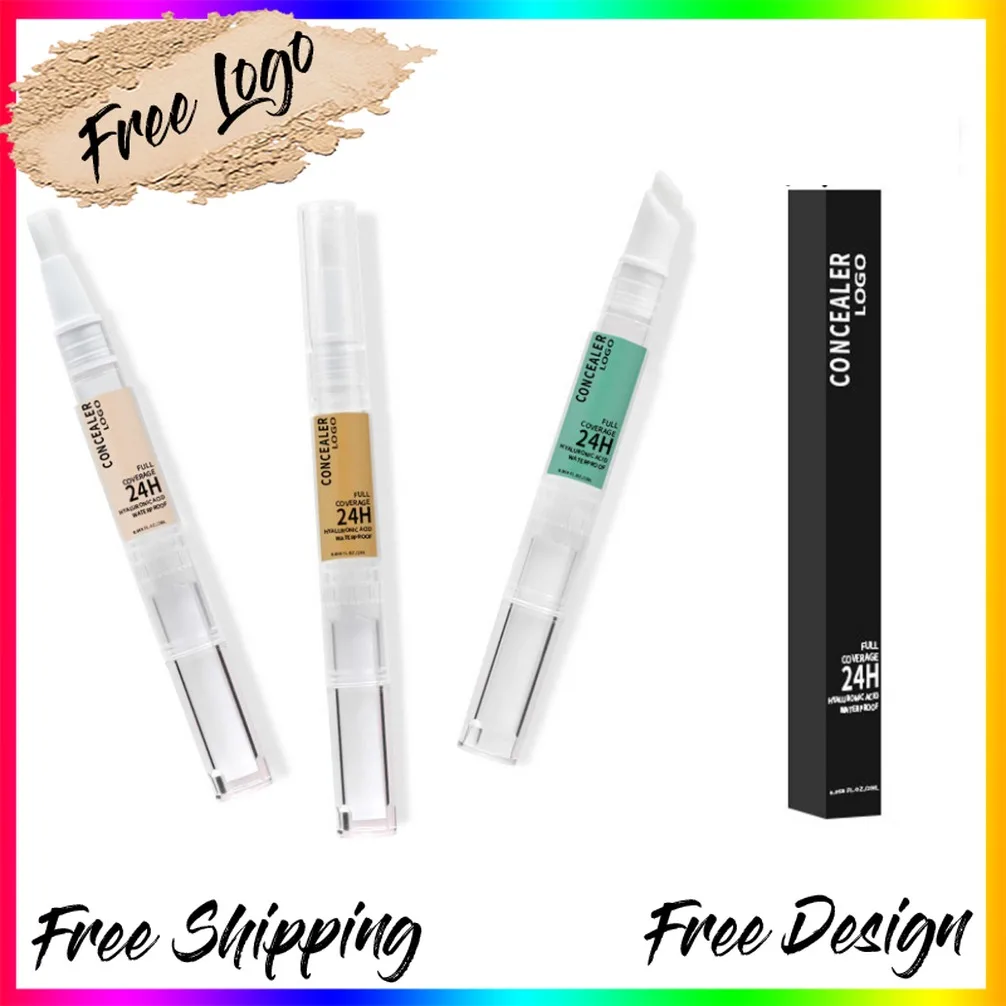 Private Label Vegan 2ml Matte Concealer for Acne Scars Dark Circles Tattoo Waterproof Liquid Concealer Custom Makeup Wholesale