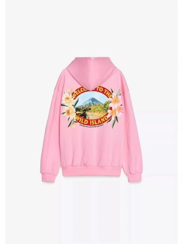 ربيع 2025 المرأة الحلو فضفاضة تناسب هوديي البلوز Jaet Street Sle طويلة Sve القطن طاقم Ne مطبوعة تصميم جديد Arr... #2