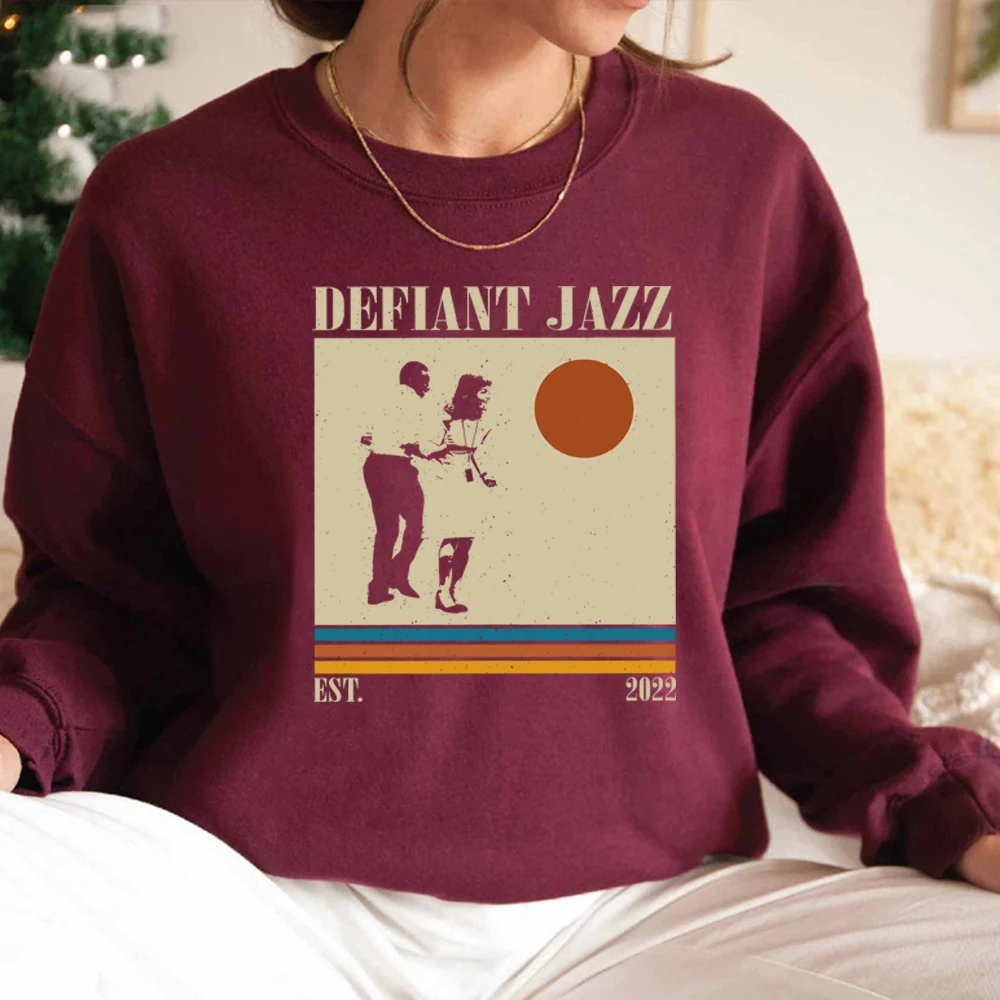 Defiant Jazz Sweatshirt Severance TV Show Shirt 90s Vintage Hoodie Unisex Crewneck Sweatshirts Cozy Sci-Fi Fans Gift Pullover