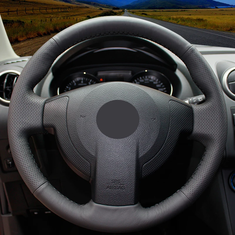 

Custom Genuine Leather Car Braiding Steering Wheel Cover for Nissan Qashqai 2007-2013 Rogue 2008-2013 X-Trail 2008-2013 NV200