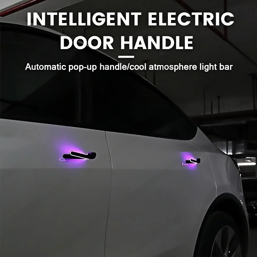 RGB color streamer Plug and play For Tesla Model 3 Y Highland Eletric Multi-LED Handbar OTA Waterproof Door Handles Car view 4