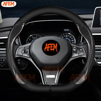 Suede Carbon fiber anti-slip Car Steering Wheel Cover For Dongfeng DFSK DFM Glory 560 580 330 370 360 IX5 AX4 AX5 AX6 AX7