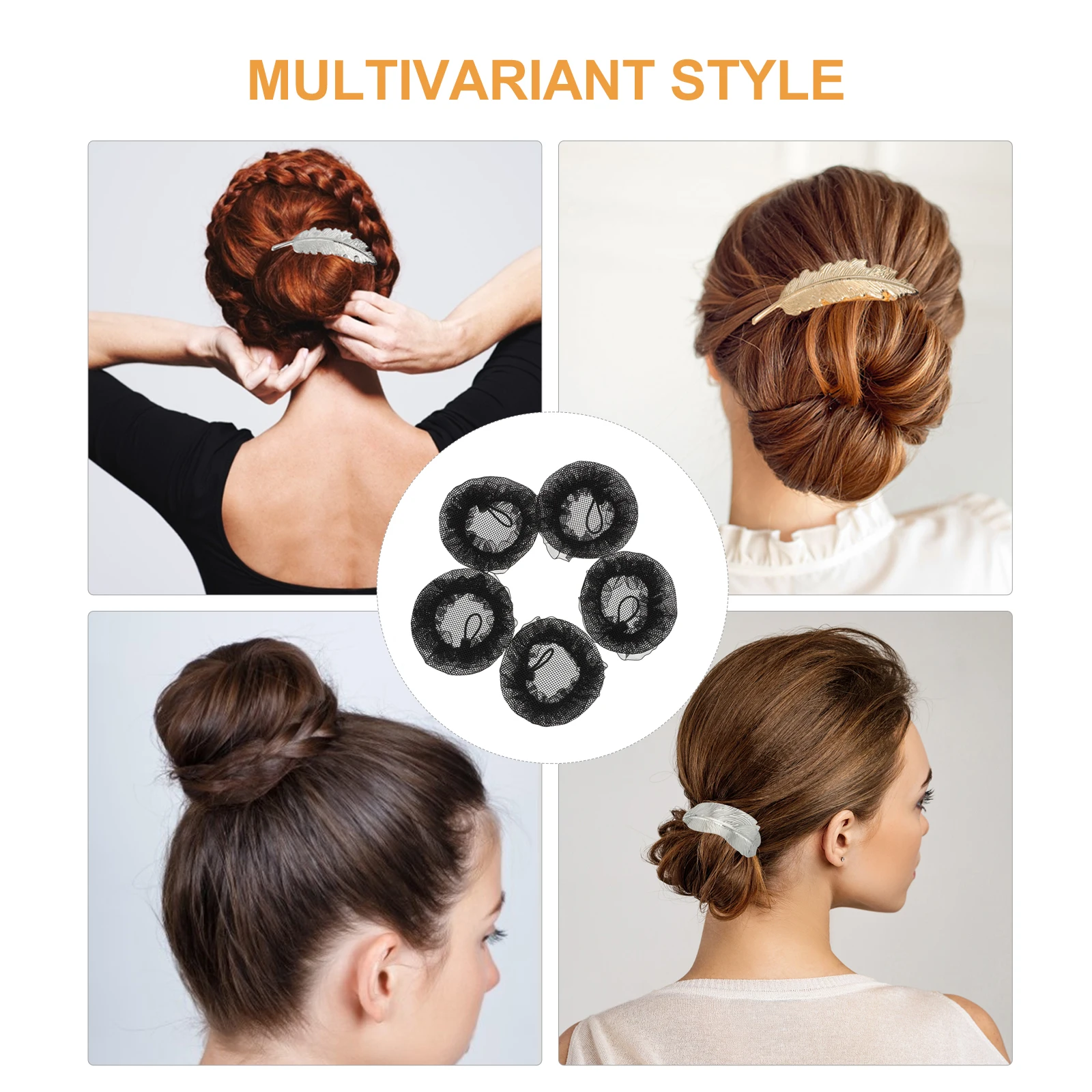 

10pcs Drawstring Elastic Snood For Bun Cover Women Hair Styling Updo Dance Snood Net Performance Hair Care Tool