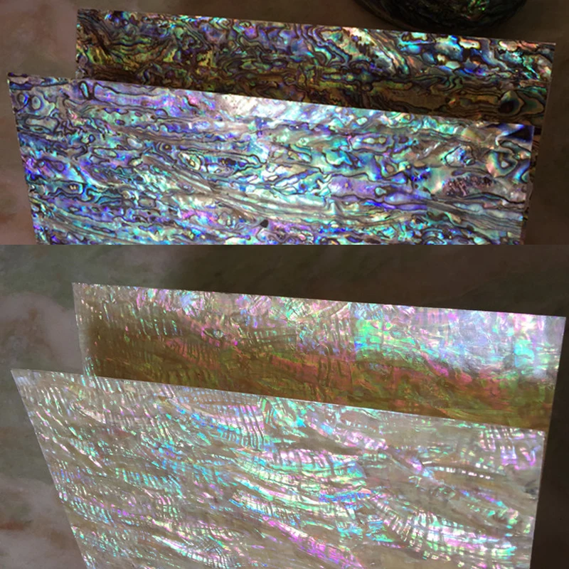 0.5mm Thick Double-sided Natural Abalone Shell Paper Colorful Mother of Pearl Slices DIY Home Decor Material Crafts Carved Inlay