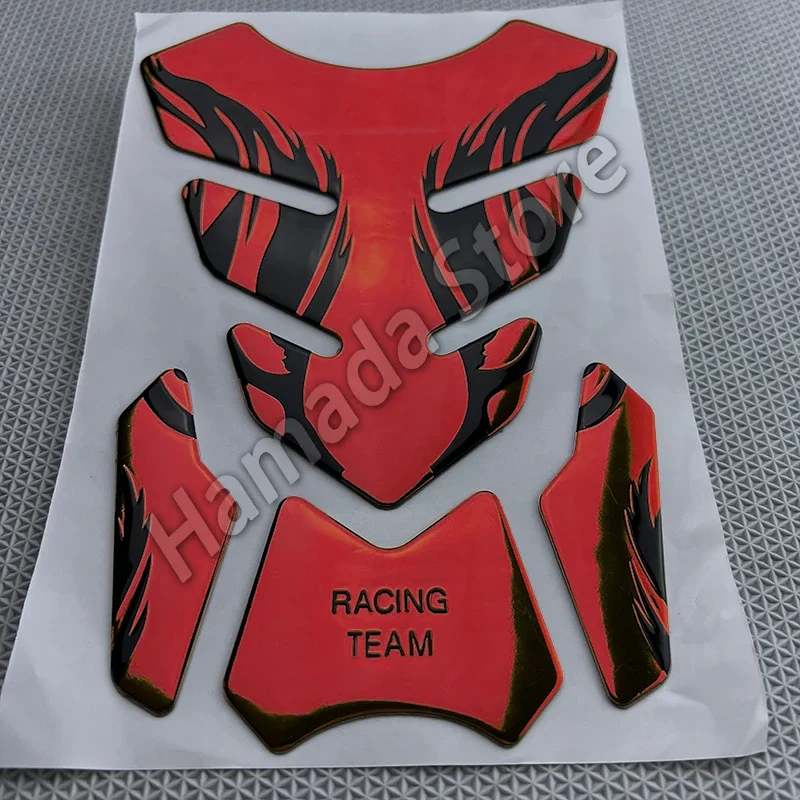 3D Tank Pad Sticker for Motorcycle, Oil and Gas Protector Cover, Flame Stickers for Honda, Yamaha Kawasaki, Suzuki,