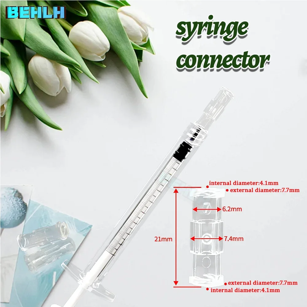 

50/100pcs Luer Lock to Luer Lock Connector Female Luer Syringe to Syringe Transfer Joint PP Syringe Adapter Coupler