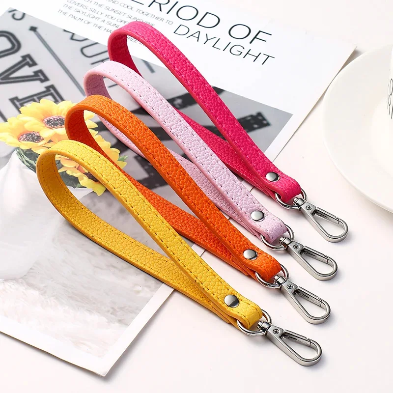 Bag Wrist Strap Soft and Portable PU Leather with Handle Female Clutch Bag with Solid Color Handle Purse Belt Replacement Belt