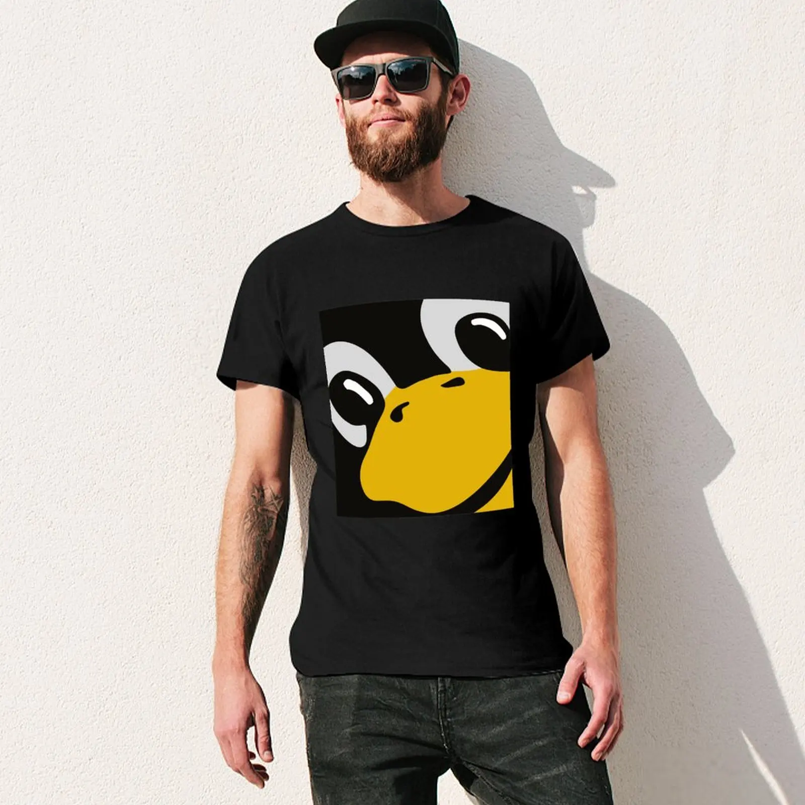 linux tux penguin eyes T-Shirt Moisture Wicking Quick Dry Tee - view 3