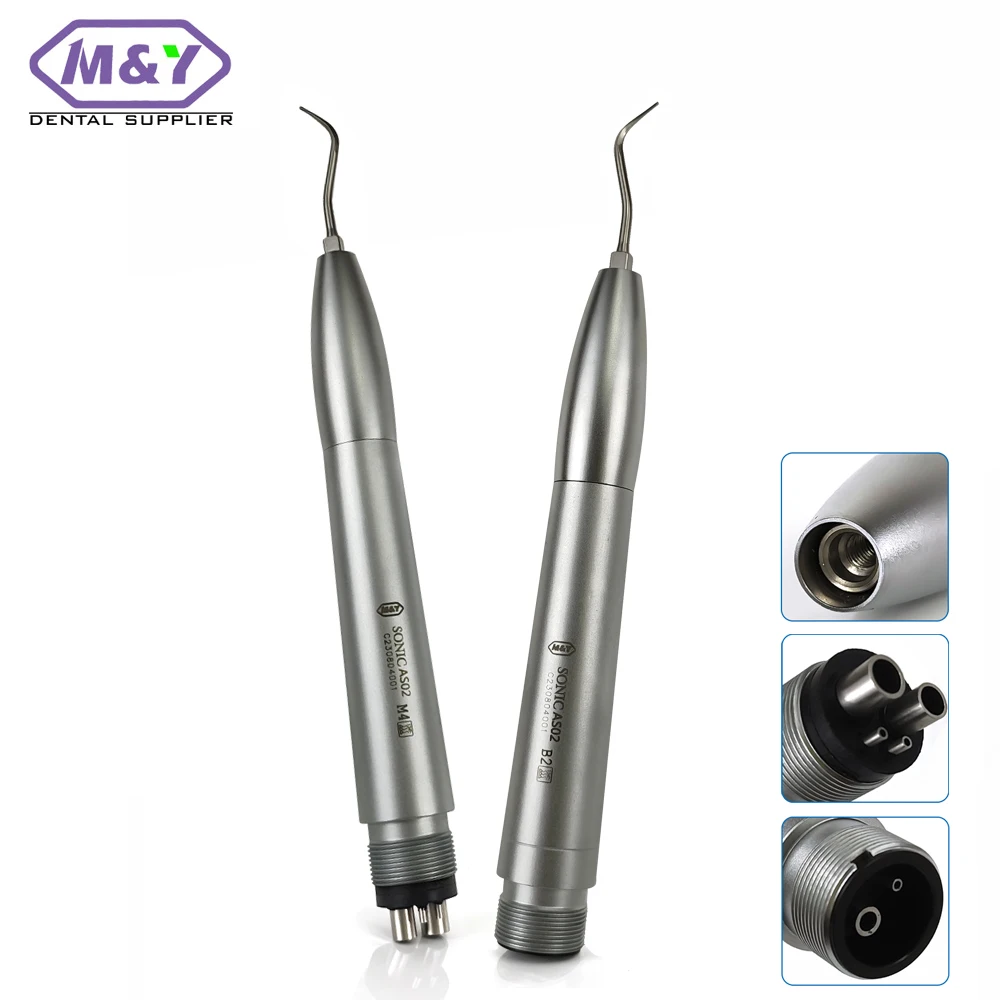 Ultrasonic Scaler Borden/Midwest B2/M4 Air Scaler Handpiece with 3 Tips GK1/GK2/GK3 Pneumatic Scaler