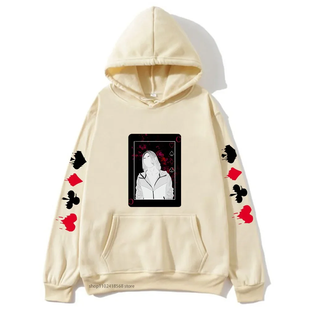 Anime Alice In Borderland Hoodies Kawaii Cartoon Chishiya Playing Card  Mens/Women Sweatshirt Harajuku Unisex Fashion Streetwear