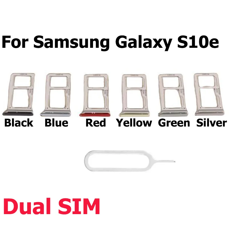 Dual SIM Card Reader Flex Cable For Samsung Galaxy S10e SIM Card Tray Holder Slot Adapter Replacement Parts