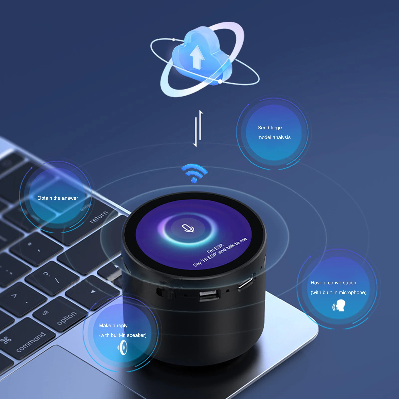 ESP32-S3 DeepSeek AI دردشة صوتية روبوت BOX مجلس التنمية 1.85 بوصة وحدة LCD مستديرة دعم WIFI BT AI الدردشة الصوتية ل XiaoZhi #2